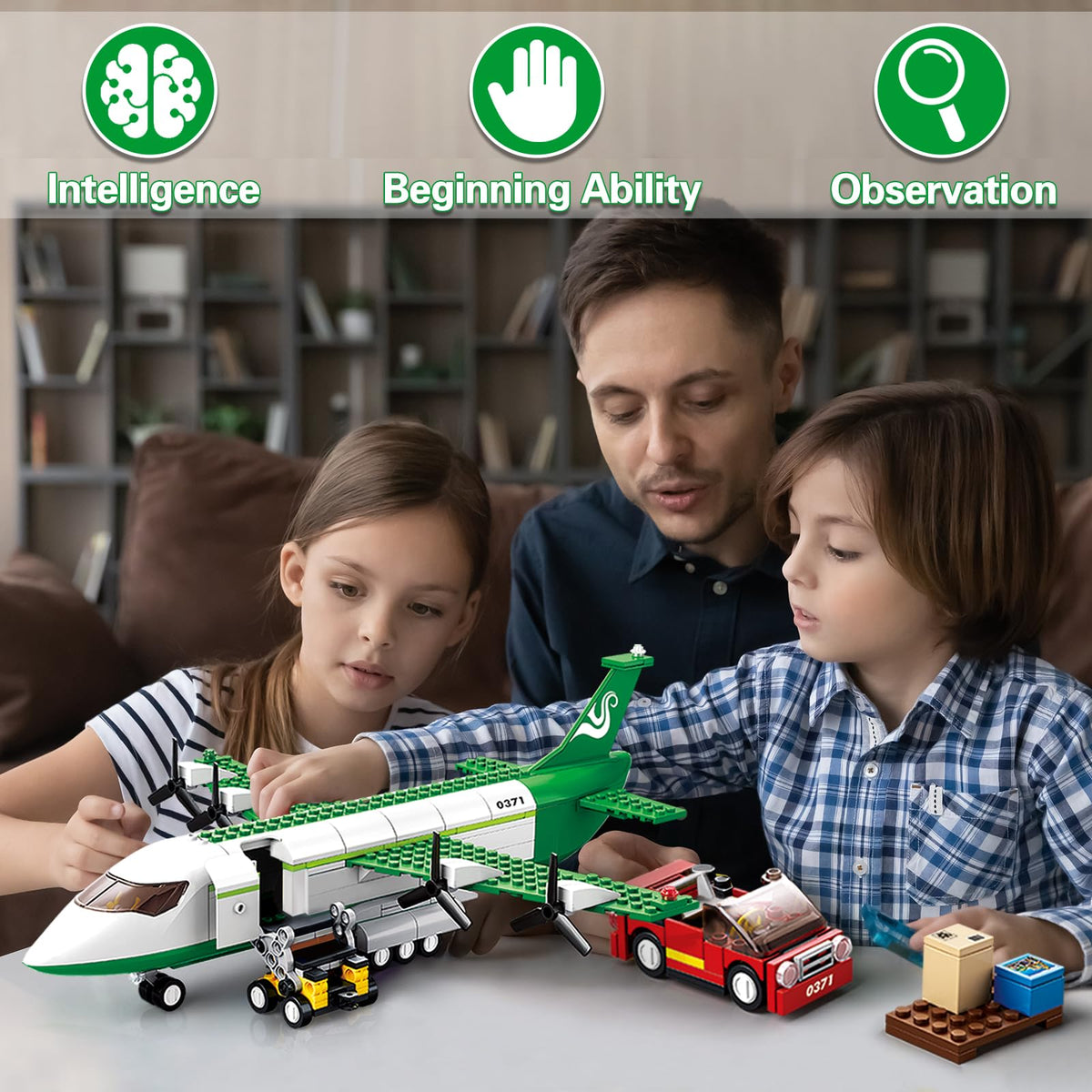 City Cargo Plane Building Set with Car L452535