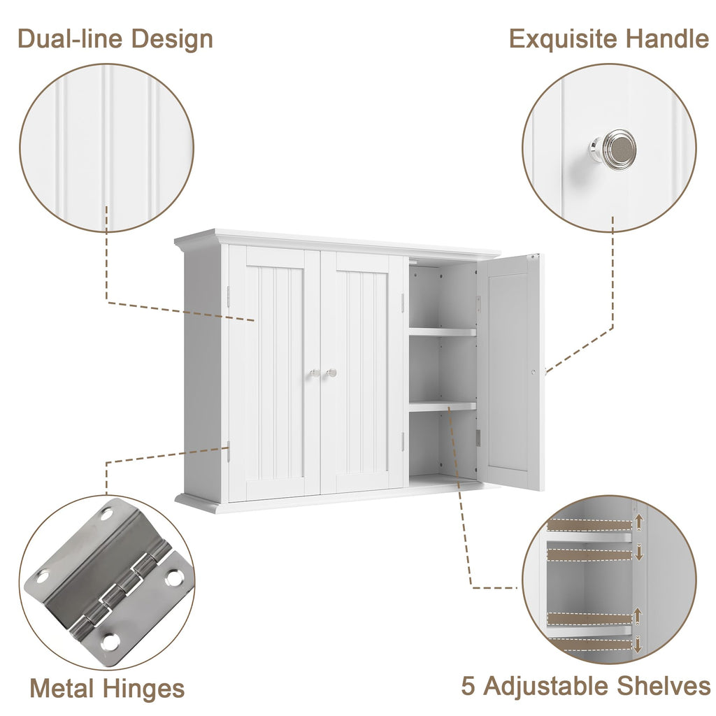Laundry Cabinet with 3 Doors and Adjustable Shelves C5482
