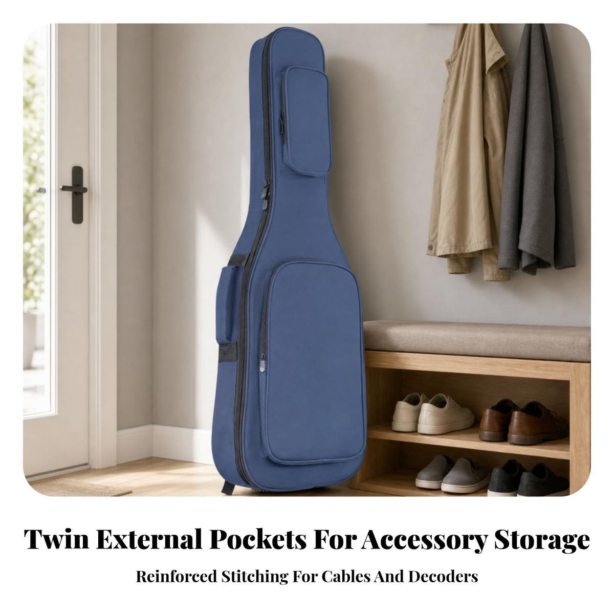 Electric Guitar Carrier Case with 15mm Padding Oxford Cloth Gig Bag G773817