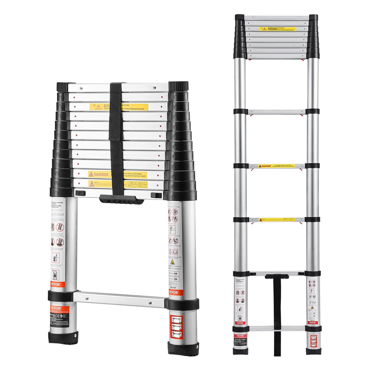 12.5ft Aluminum Telescoping Ladder 330LBS W793137