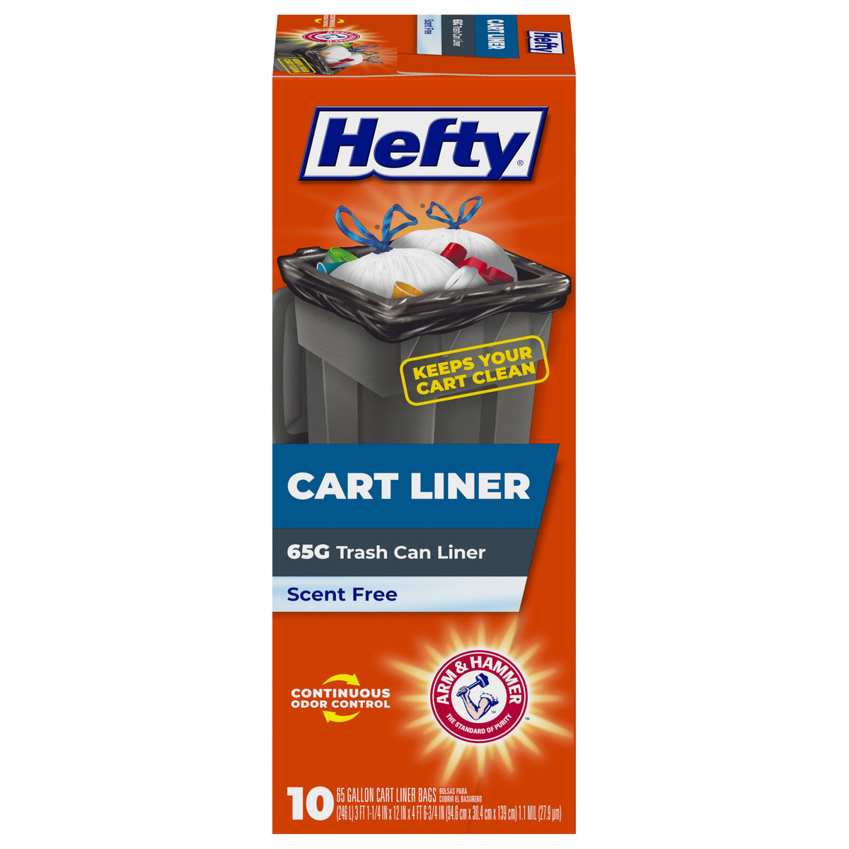 65 Gallon Black Unscented Trash Bags 10ct Q8973