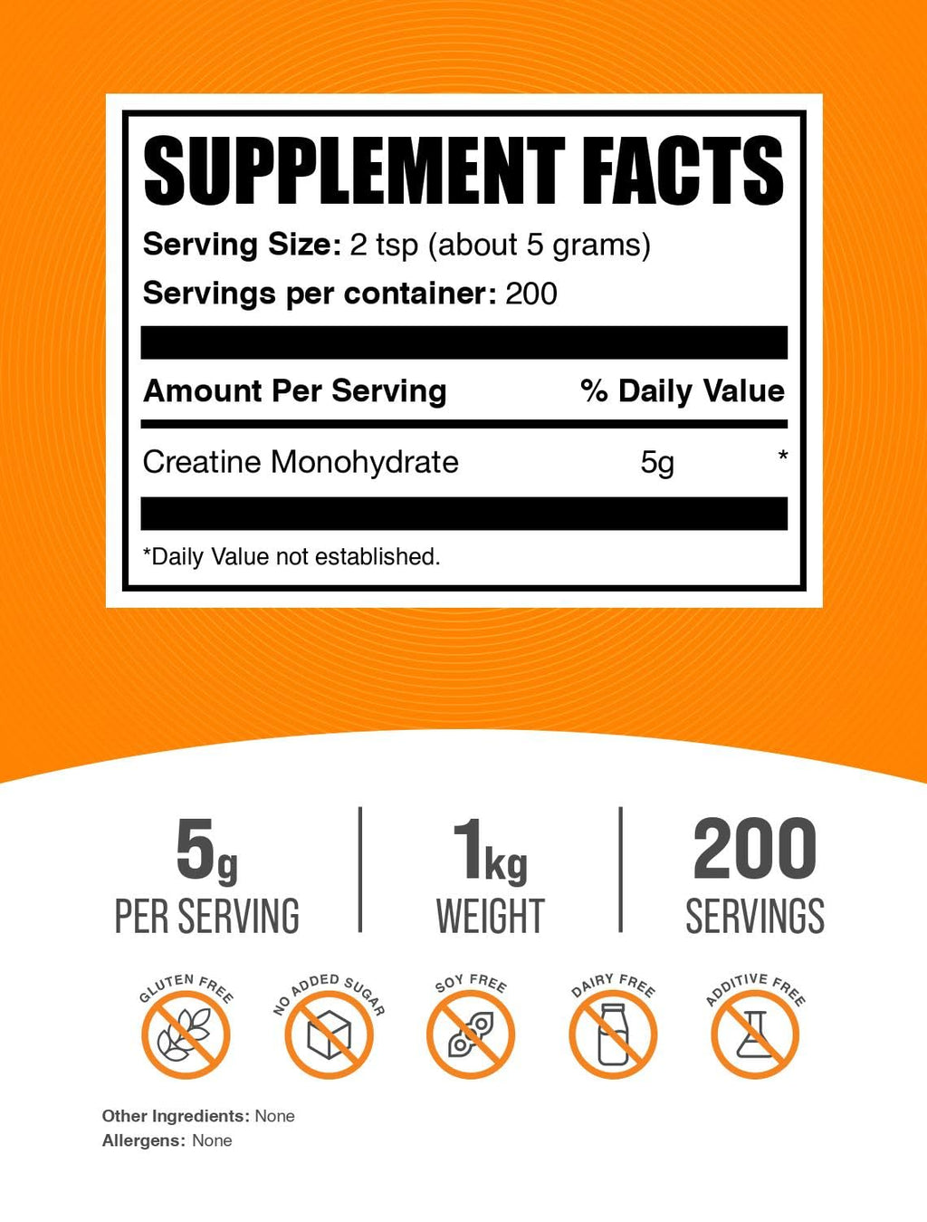Micronized Creatine Monohydrate Powder Unflavored 1kg G45460