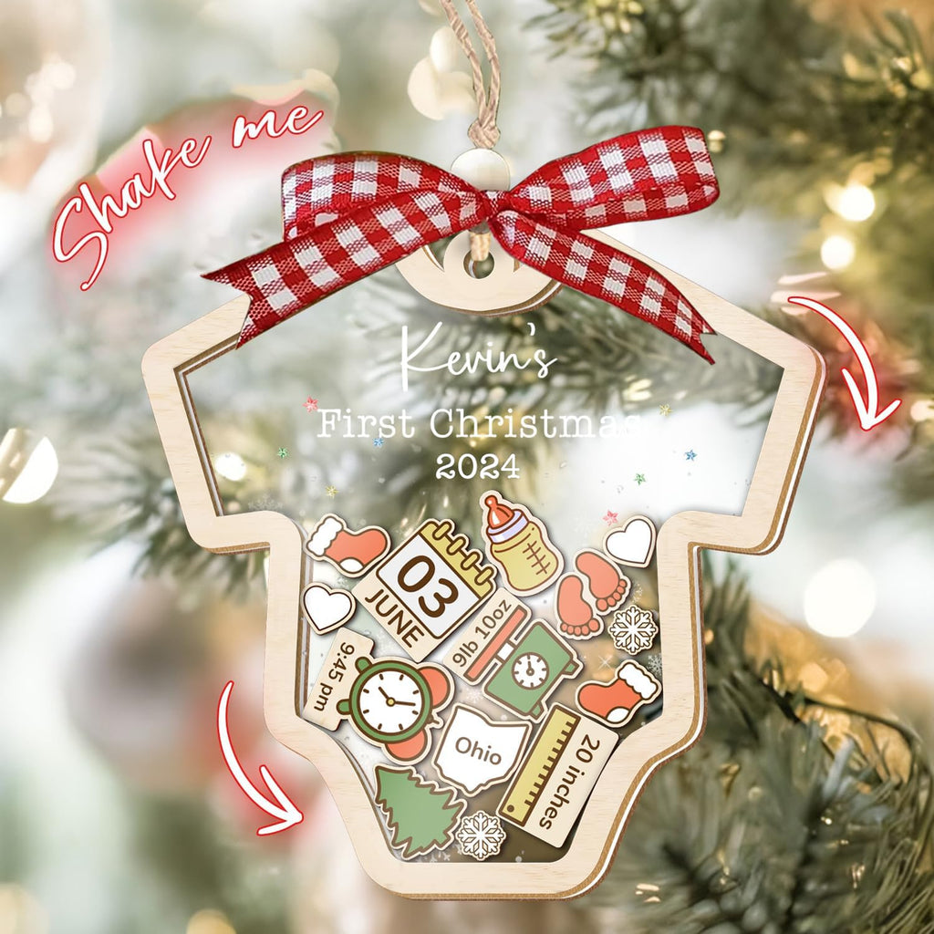 Baby's First Christmas Ornament 2026 Acrylic Wooden 5" A5414