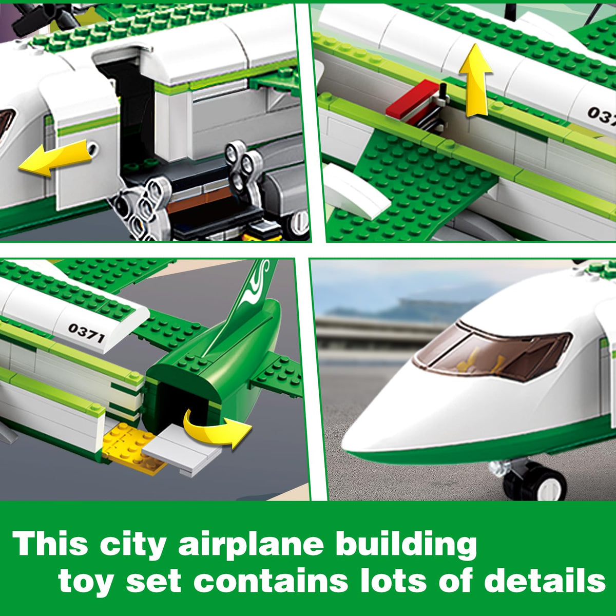 City Cargo Plane Building Set with Car L452535