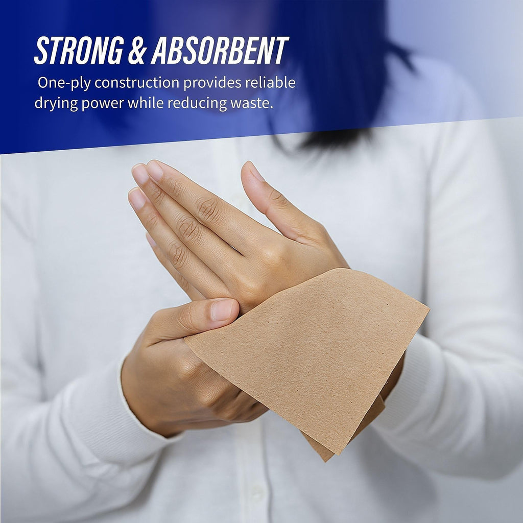 Multifold Paper Hand Towels 1-Ply Kraft 100% Recycled 250 Count 16 Pack H4157