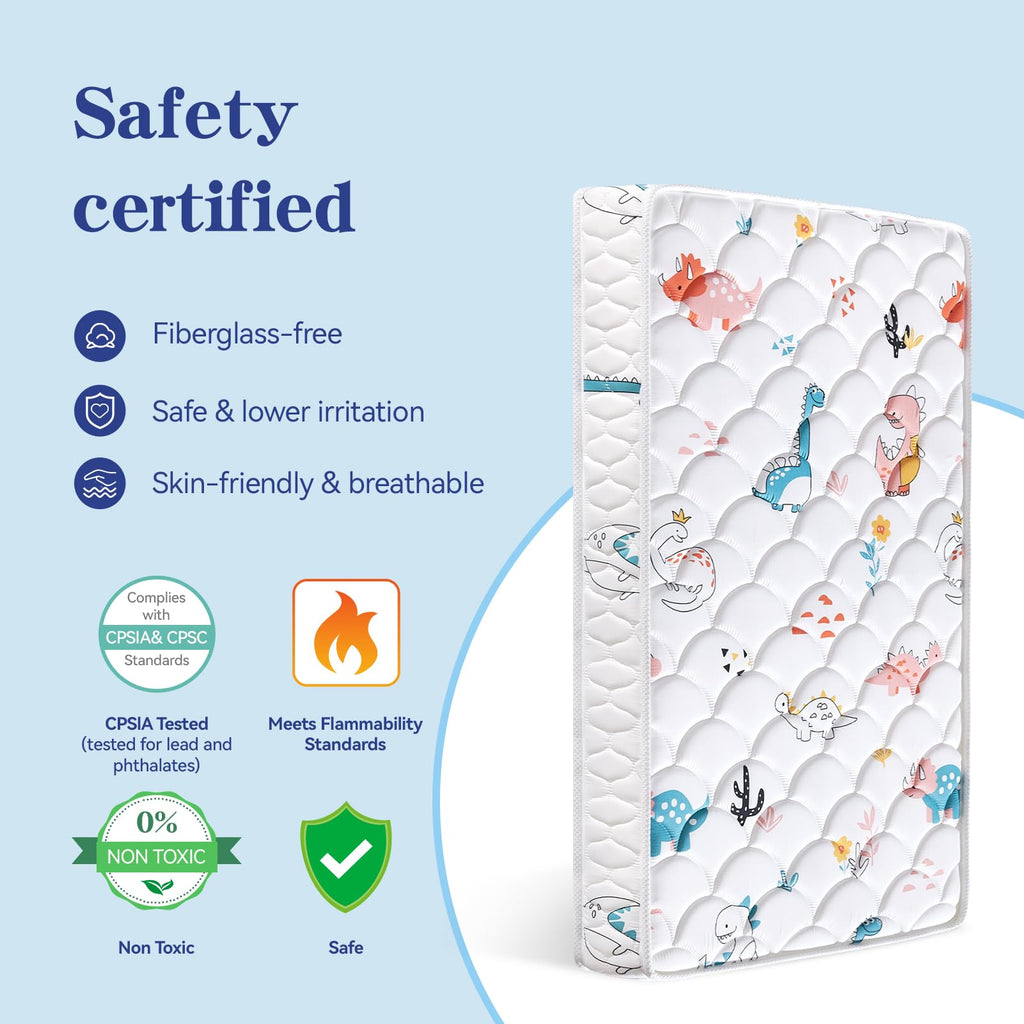 5" Firm Hypoallergenic Crib and Toddler Mattress Q6975
