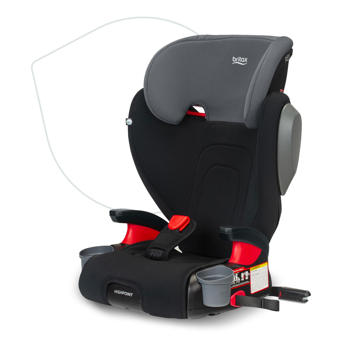 Black Backless Belt-Positioning Booster Seat R36779