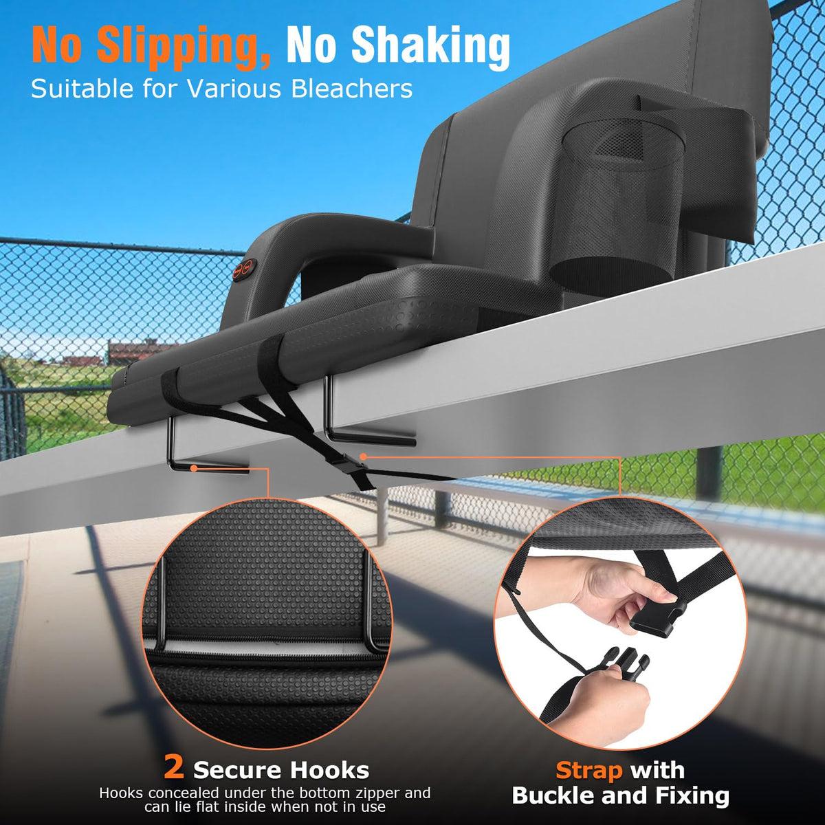 21" Heated Stadium Seats for Bleachers 2 Pack G5382
