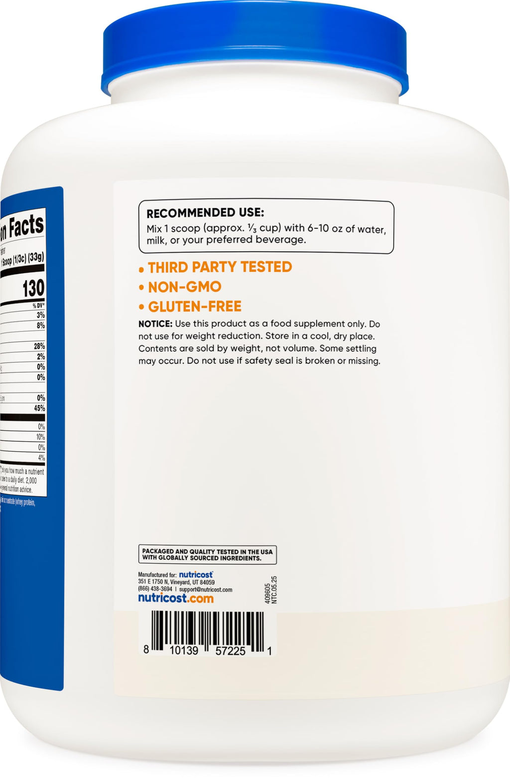Grass-Fed Whey Protein Concentrate 5LBS W550475