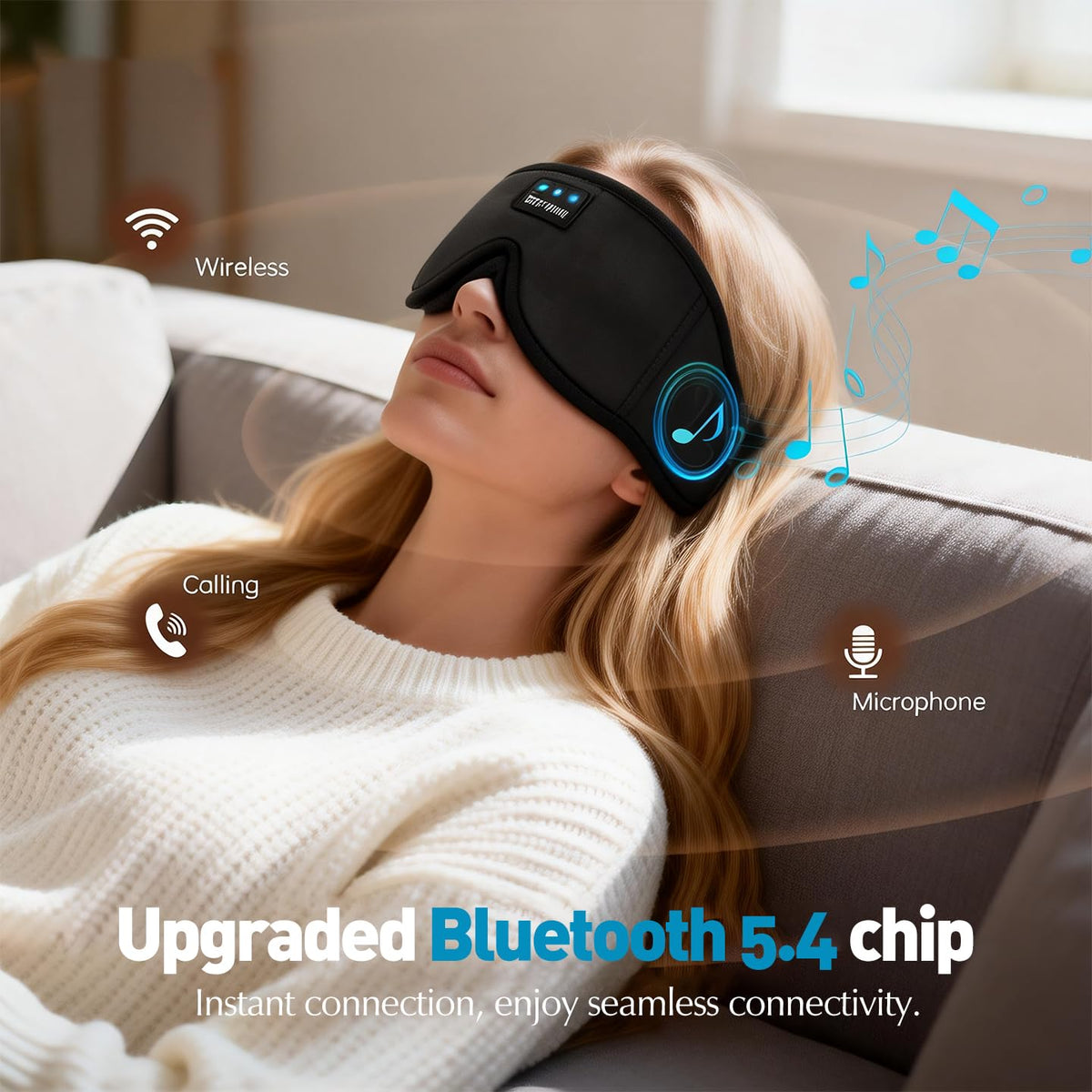 Bluetooth Sleep Mask with Headphones J166783