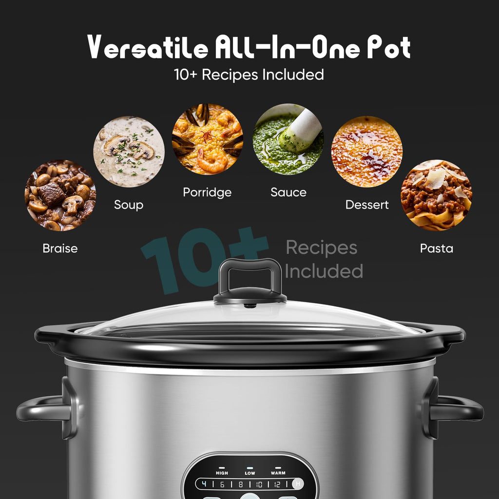 8 Quart Programmable Ceramic Nonstick Slow Cooker T61816