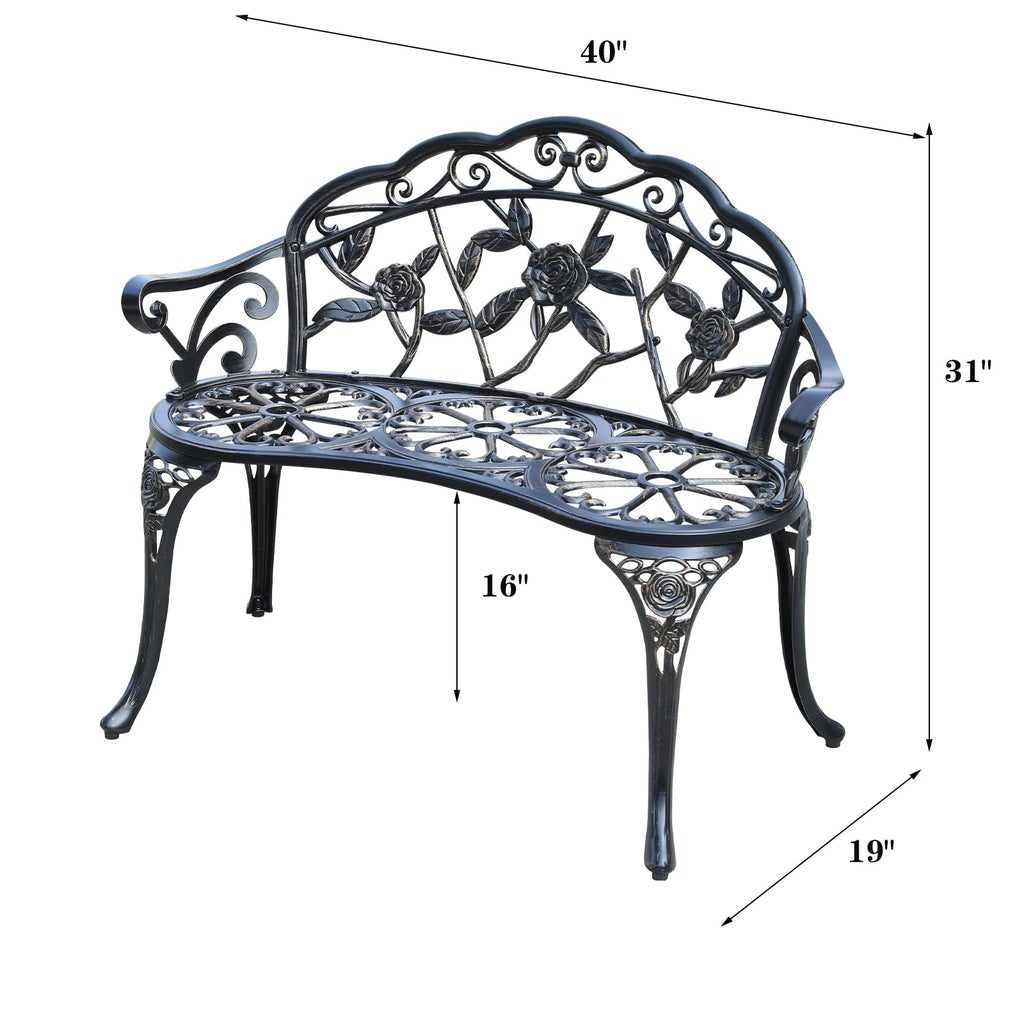 Cast Aluminium Outdoor Bench P44779