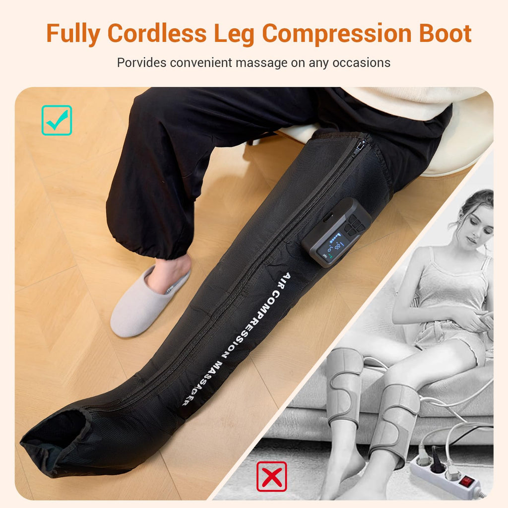 Cordless Full Leg Air Compression Massager F297