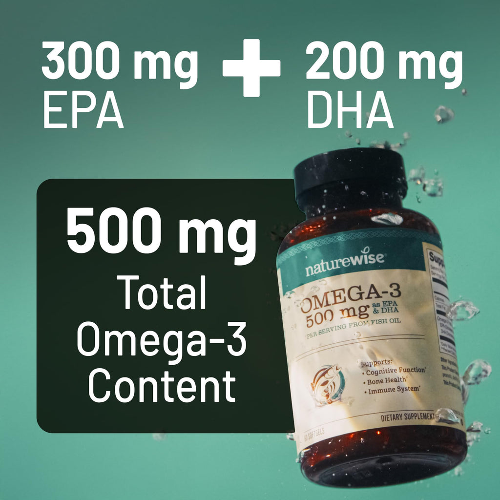 Omega 3 Fish Oil 500 mg EPA & DHA 90 Softgels K4112