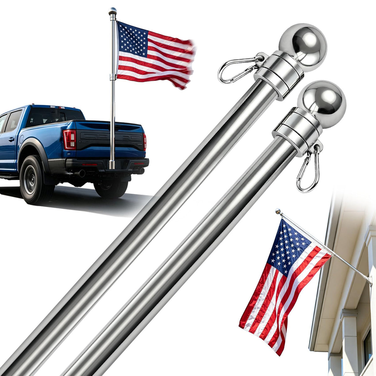 5FT One-Piece Flagpole 2-Pack G35337