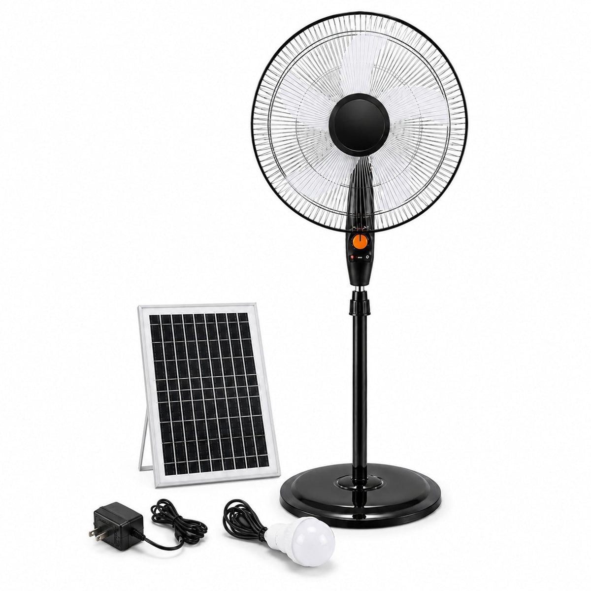 Rechargeable Pedestal Fan with Solar Panel L2647
