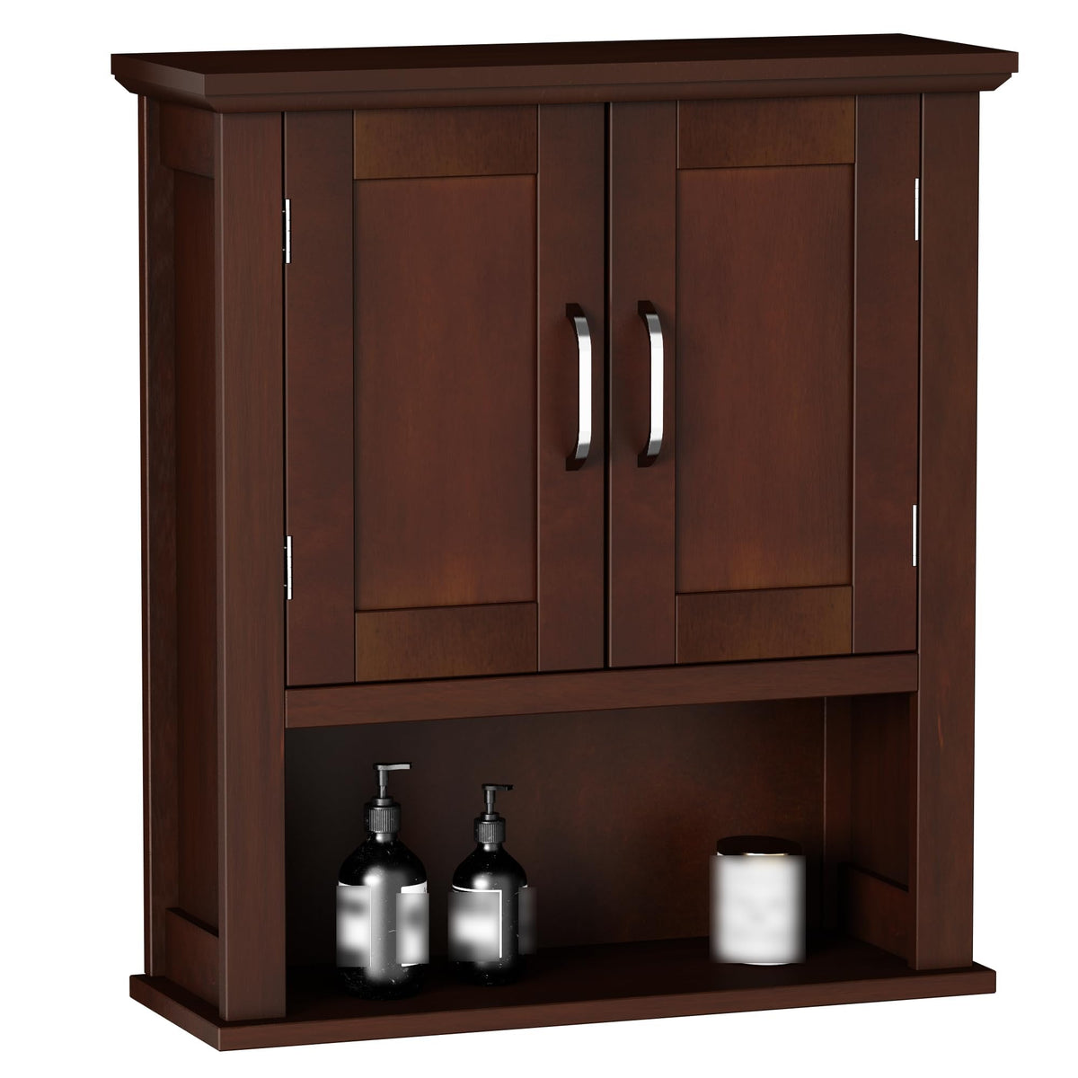 Wood Bathroom Wall Cabinet with Door Y542