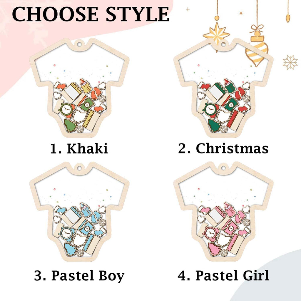 Baby's First Christmas Ornament 2026 Acrylic Wooden 5" A5414