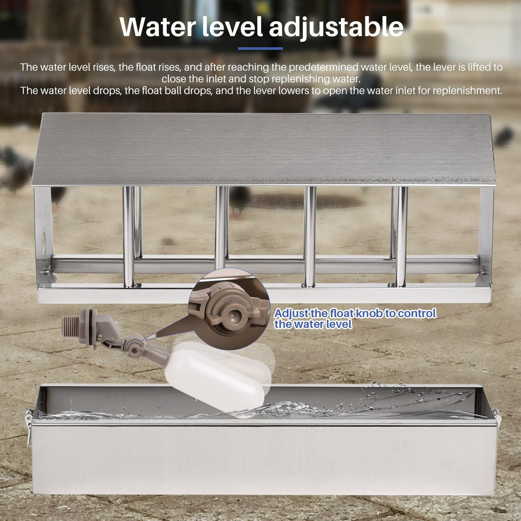 Stainless Steel Automatic Chicken Waterer with Float Valve I961152