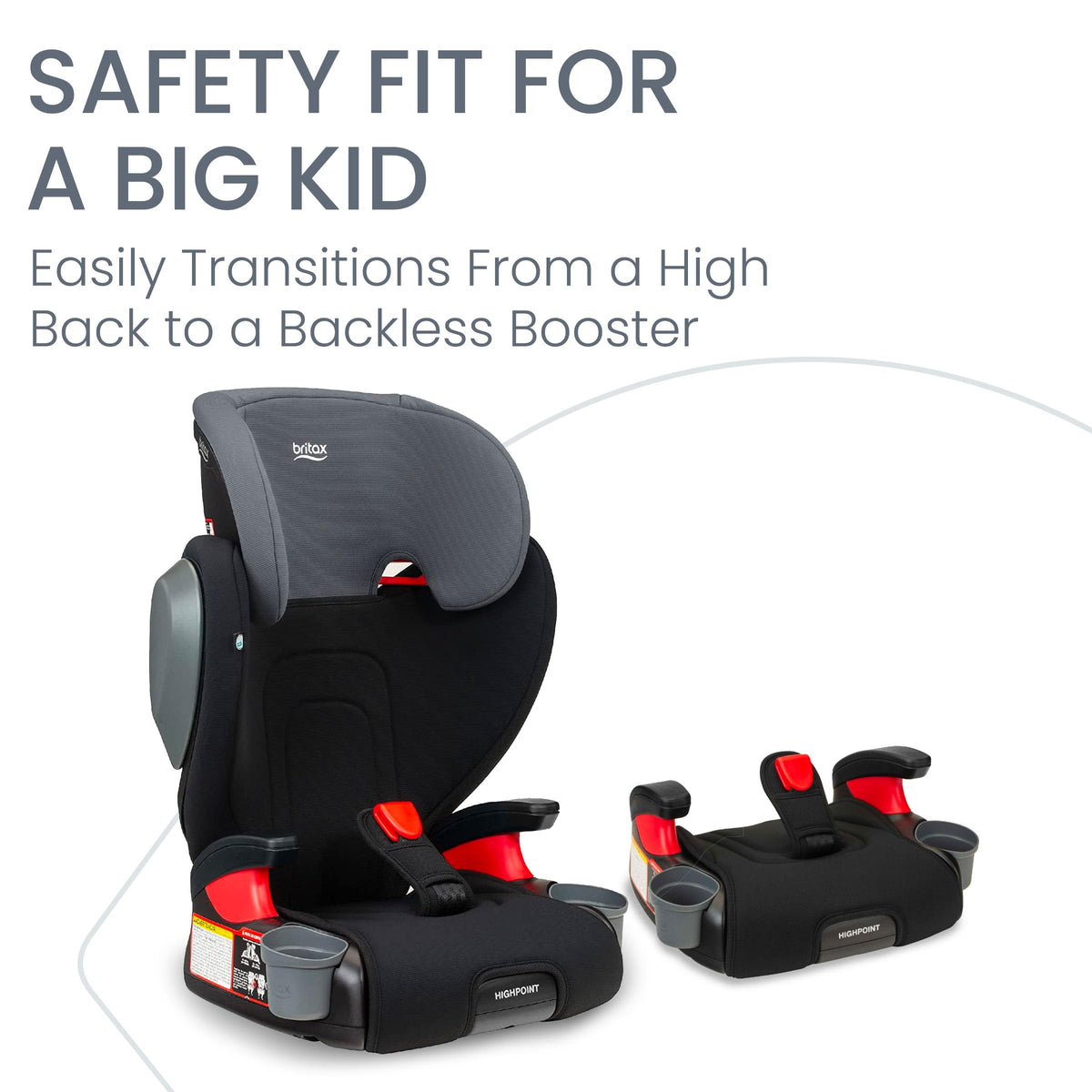 Black Backless Belt-Positioning Booster Seat R36779