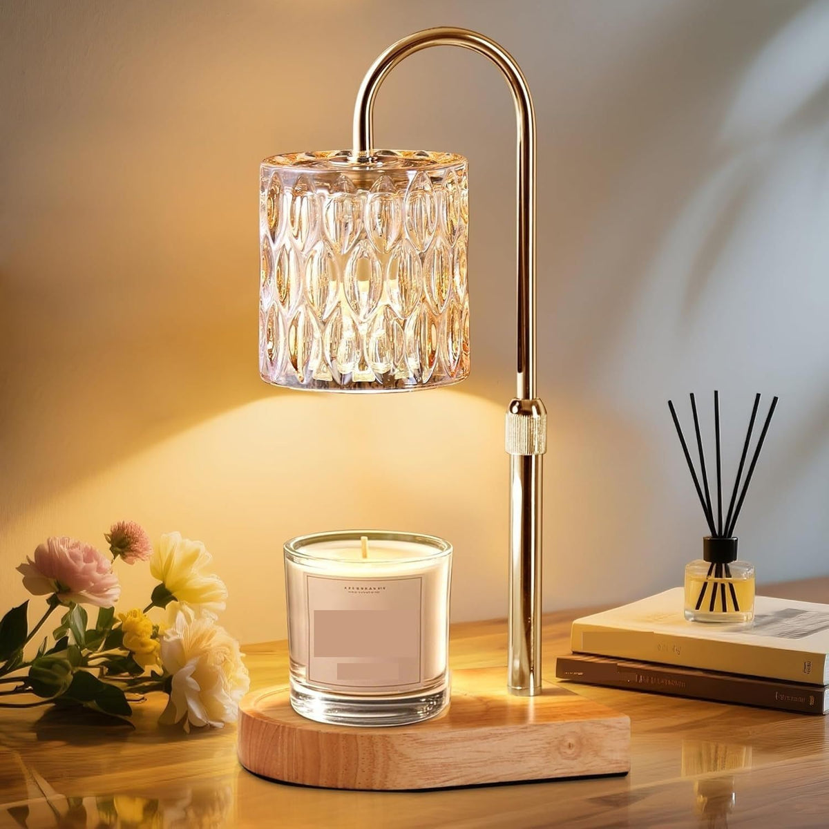 Height Adjustable Dimmable Candle Warmer Lamp with Timer U37723