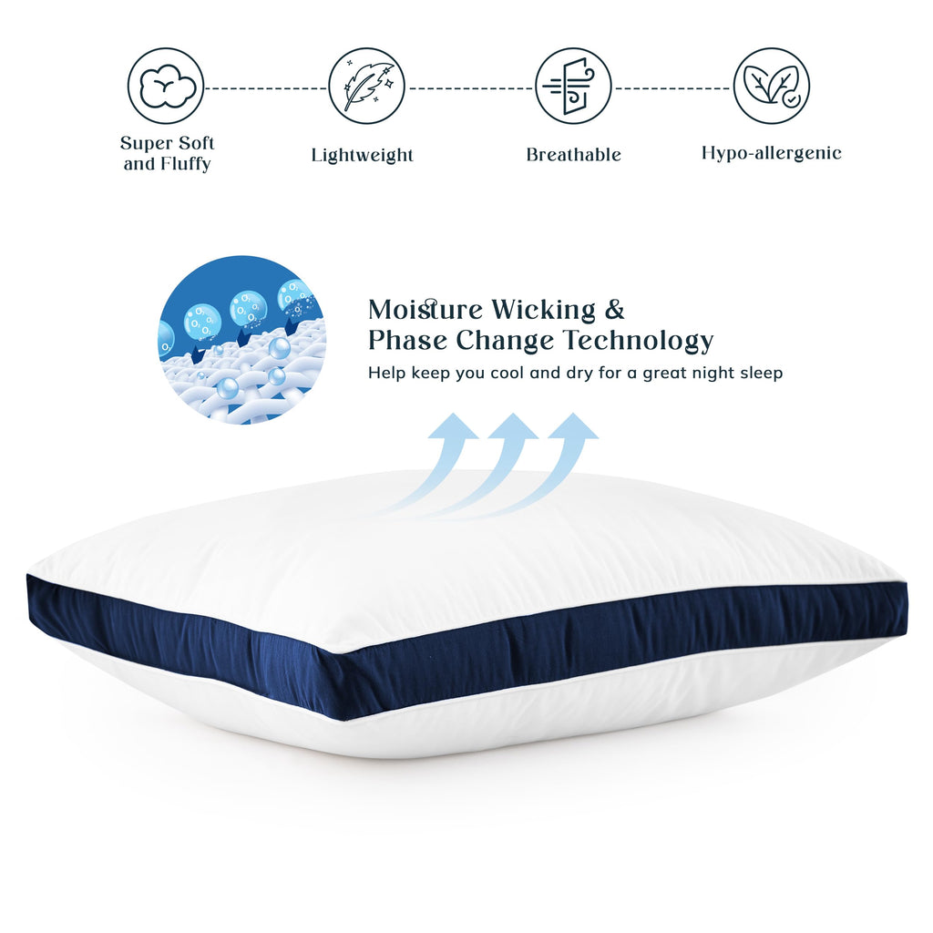 King 2 Pack Down Alternative Gusseted Pillows L8581