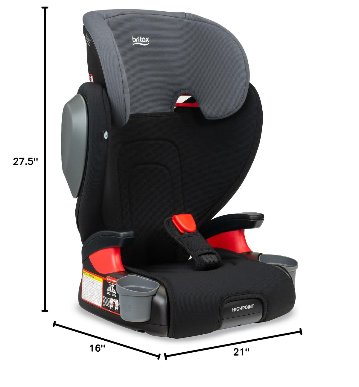 Black Backless Belt-Positioning Booster Seat R36779
