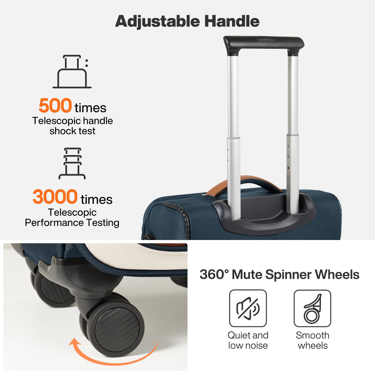 20 Inch Expandable Softside Carry On Luggage with Front Pocket O27460