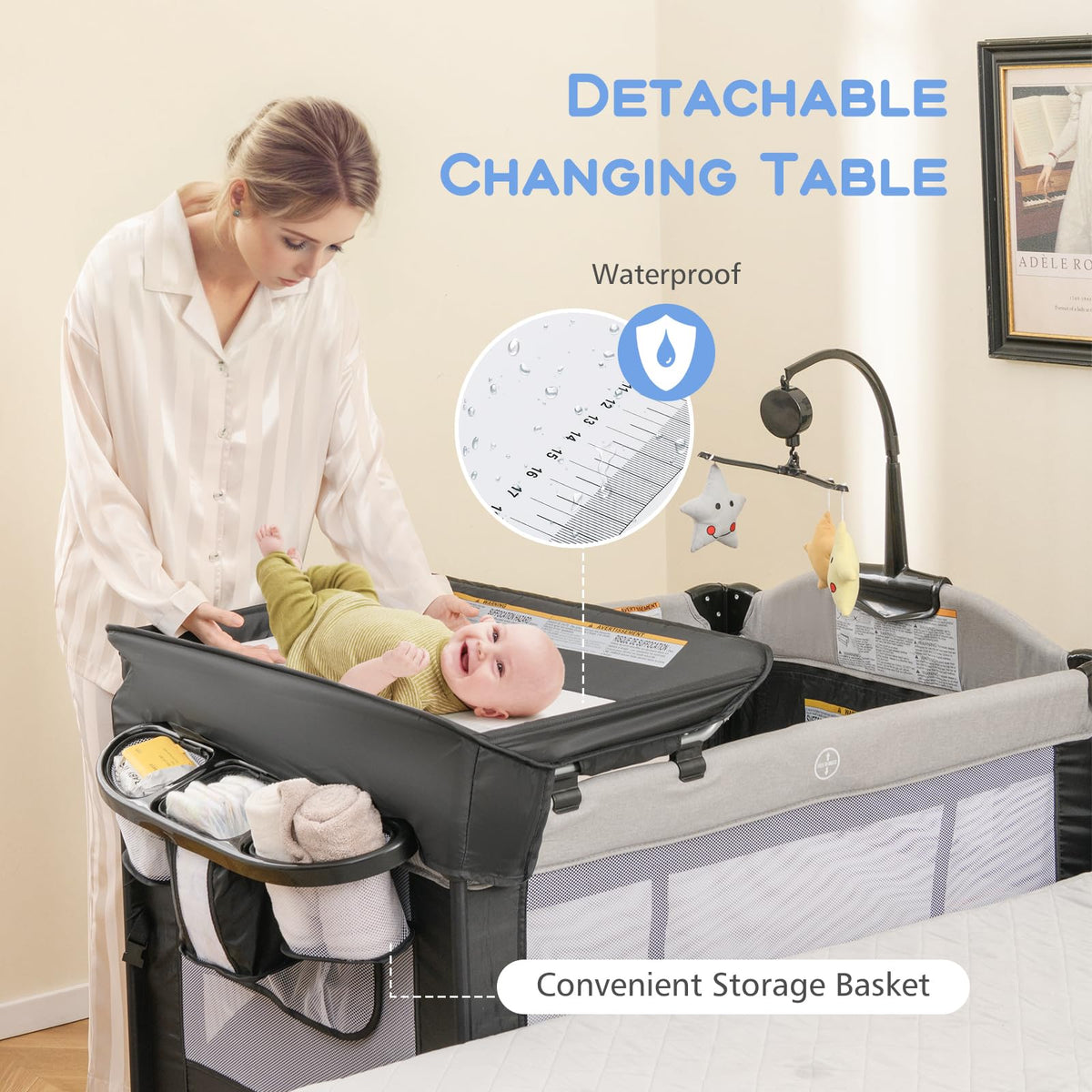5 in 1 Gray Baby Playard L3576