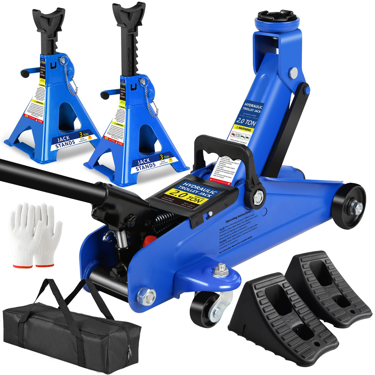 2 Ton Low Profile Hydraulic Floor Jack with Jack Stands N5306