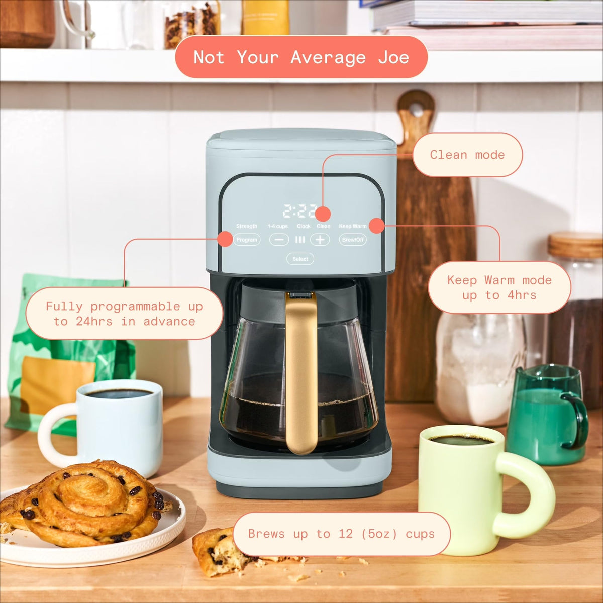 12-Cup Programmable Drip Coffee Maker E17833