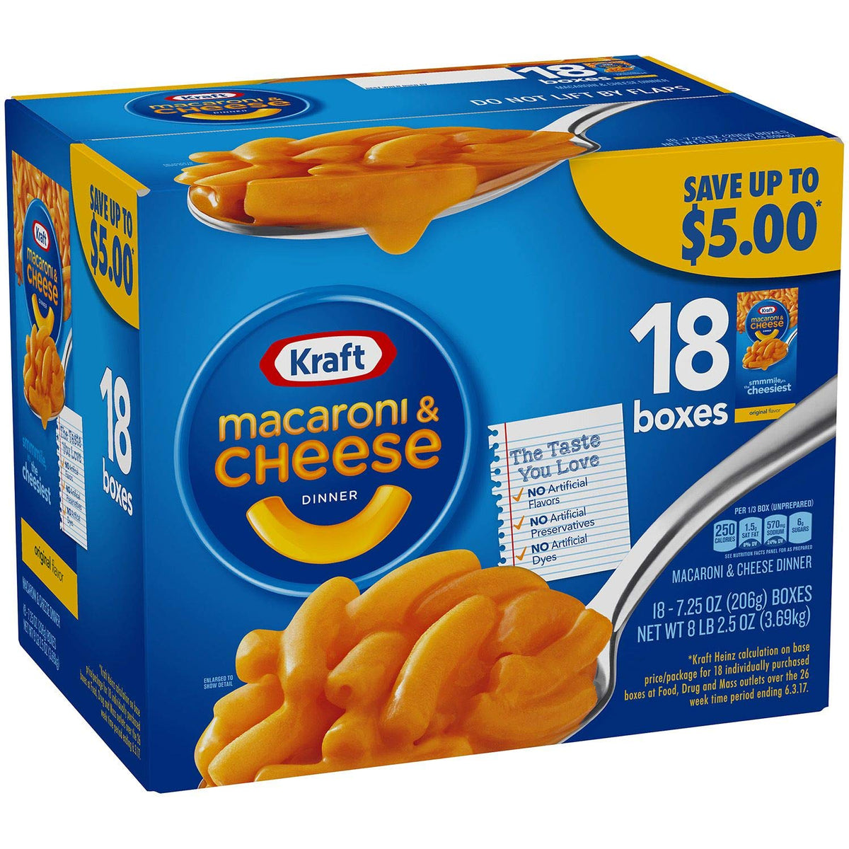 Macaroni & Cheese 7.25 oz 18 Boxes M924900