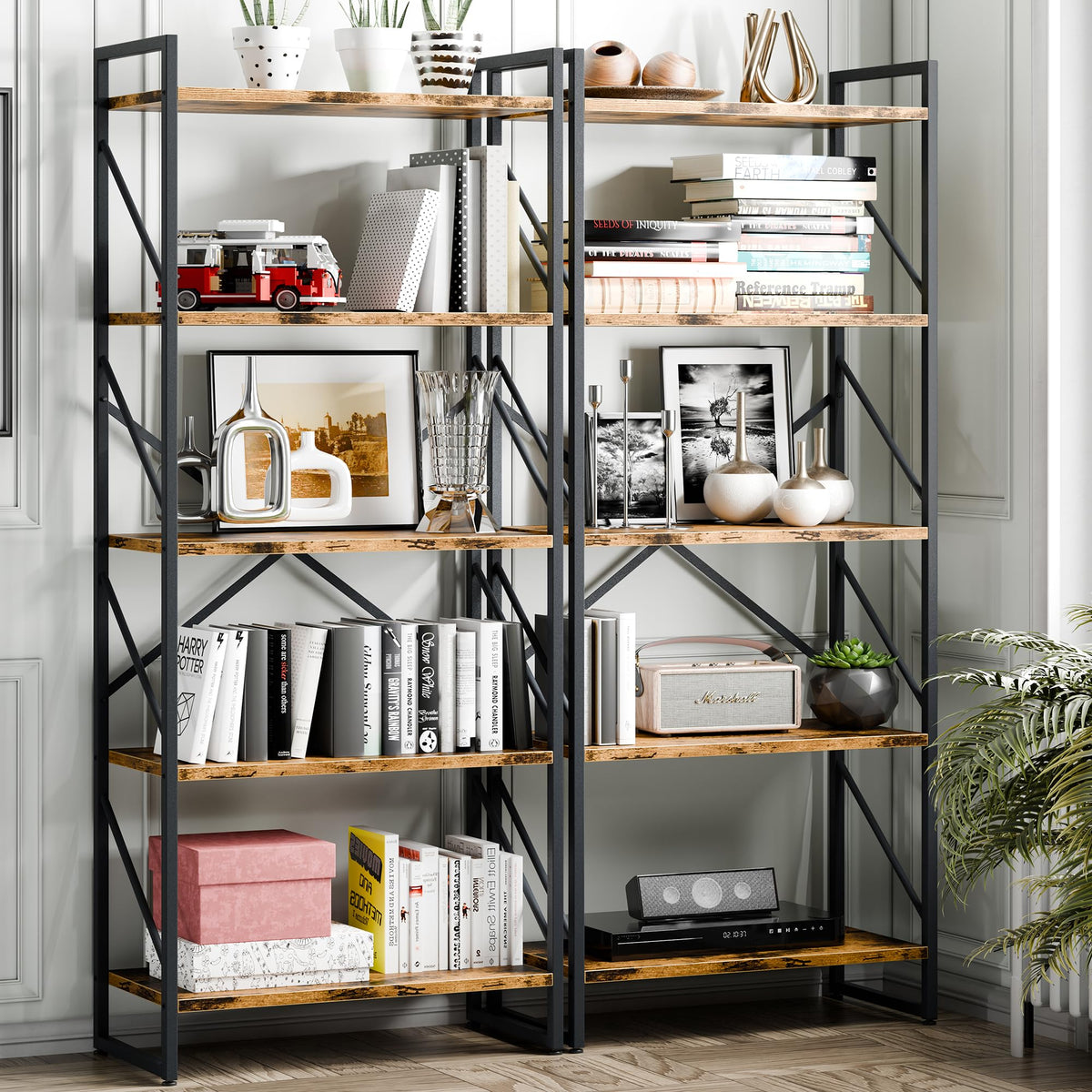 5 Tier Metal Bookshelf K794