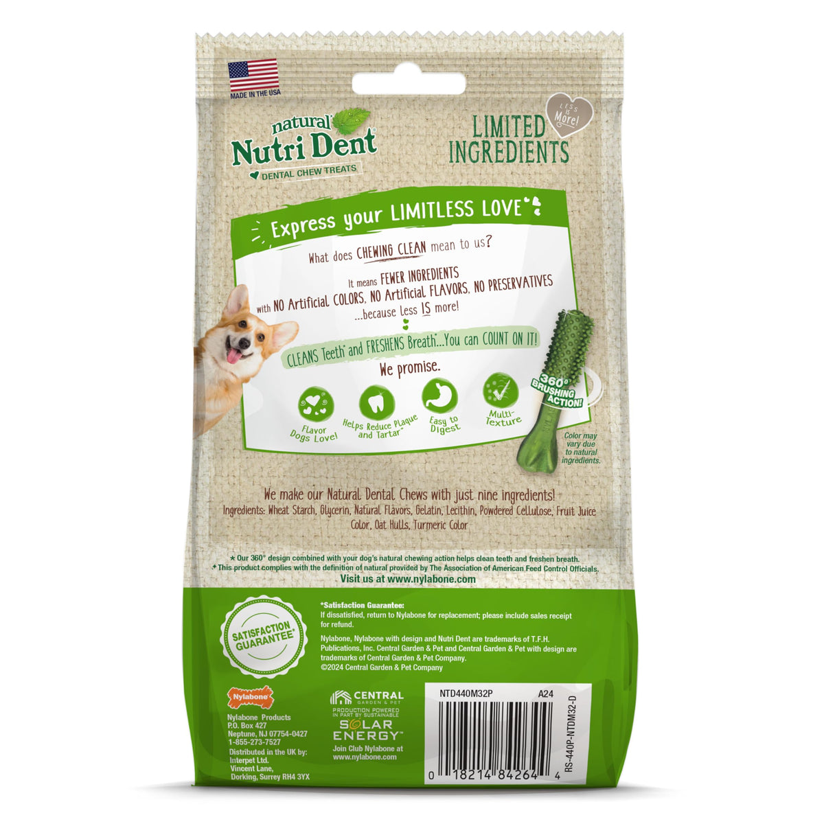 Natural Dog Dental Chews Mini 32 Count C592