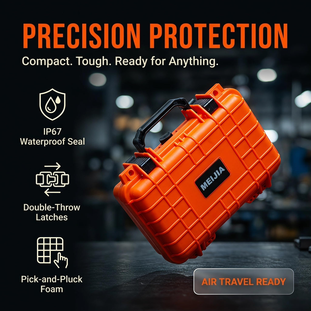 Portable Waterproof Hard Case with Customizable Foam C364523