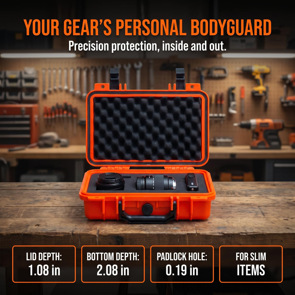 Portable Waterproof Hard Case with Customizable Foam C364523