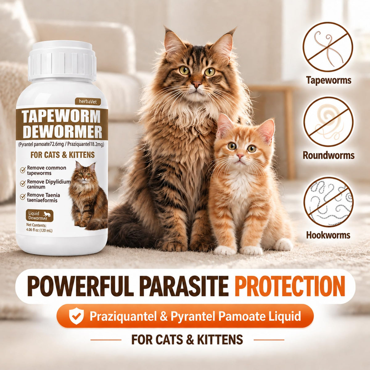 Cat Dewormer for Cats & Kittens M923704