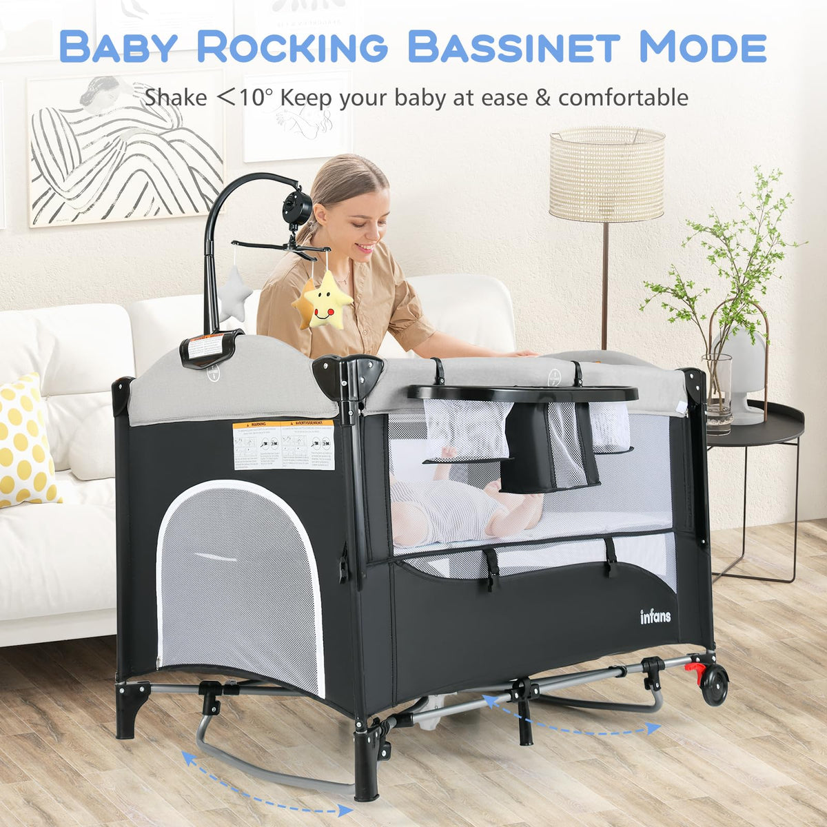 5 in 1 Gray Baby Playard L3576