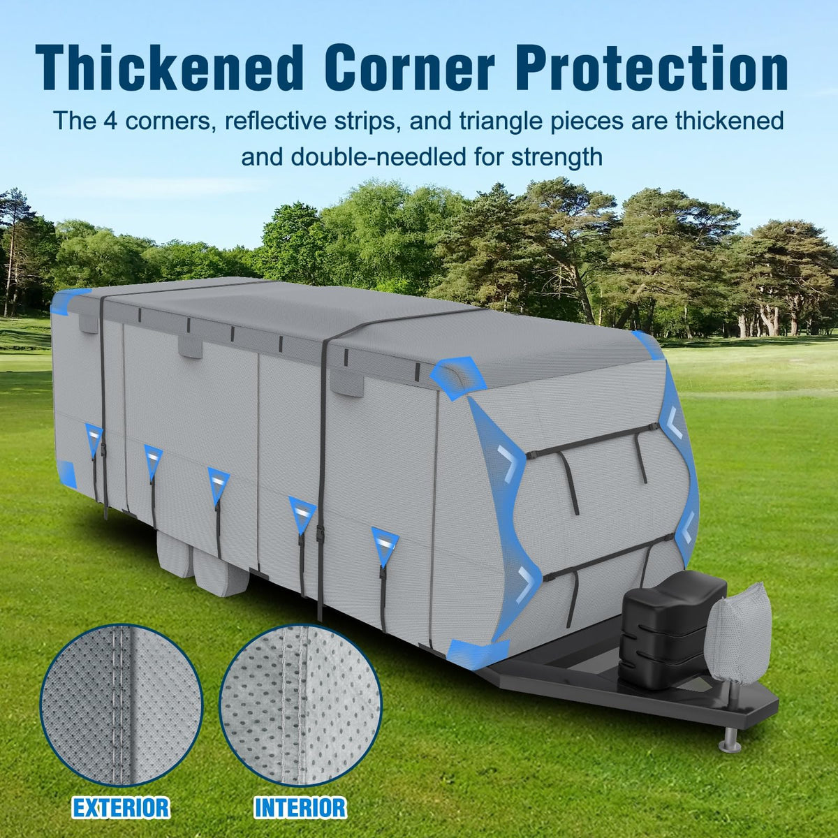 16-18ft Heavy Duty Waterproof RV Cover with Tire Cover V117