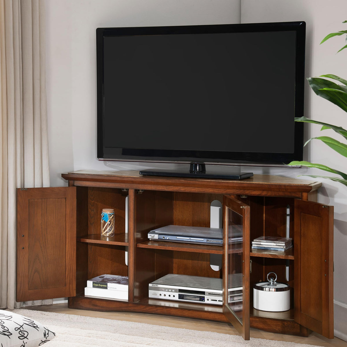 Mission Oak Corner TV Stand Q654727