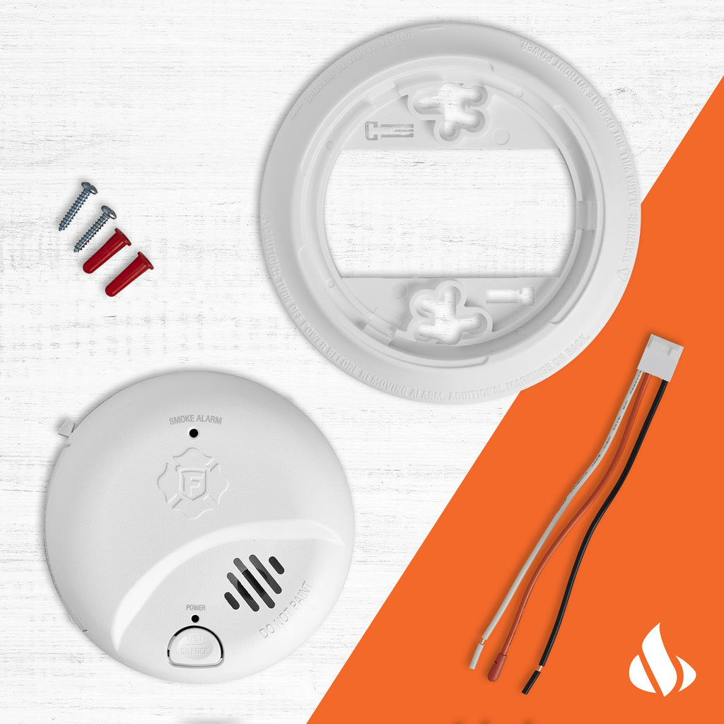 Hardwire Smoke Alarm with 10-Year Battery Backup T7653