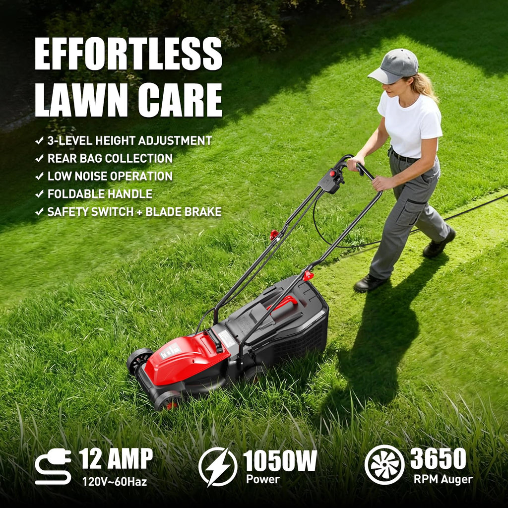 16" Corded Lawn Mower with 3-Position Height Adjustment X36189