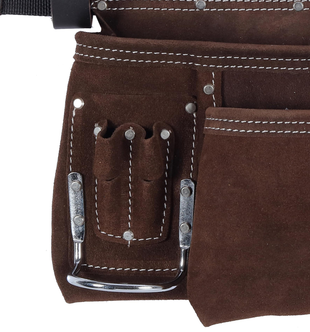 Brown Suede Leather 11-Pocket Tool Belt V4608