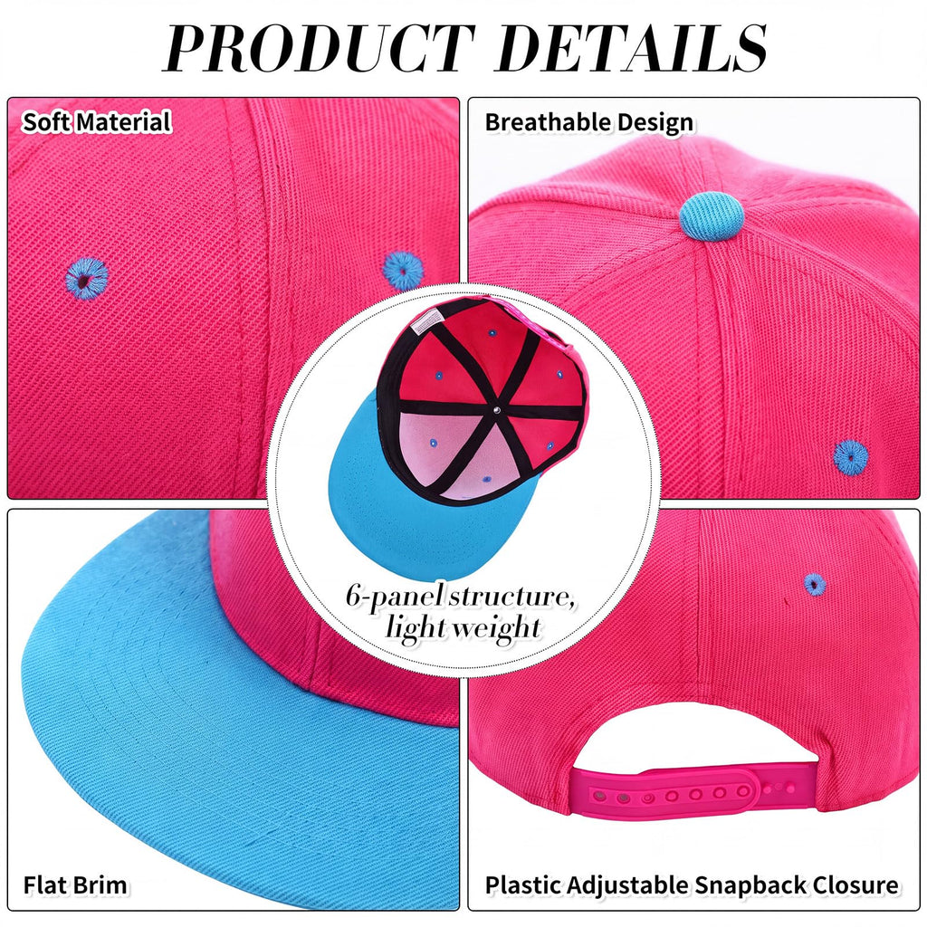 30 Pcs Flat Bill Snapback Hats Bulk Adjustable P94657