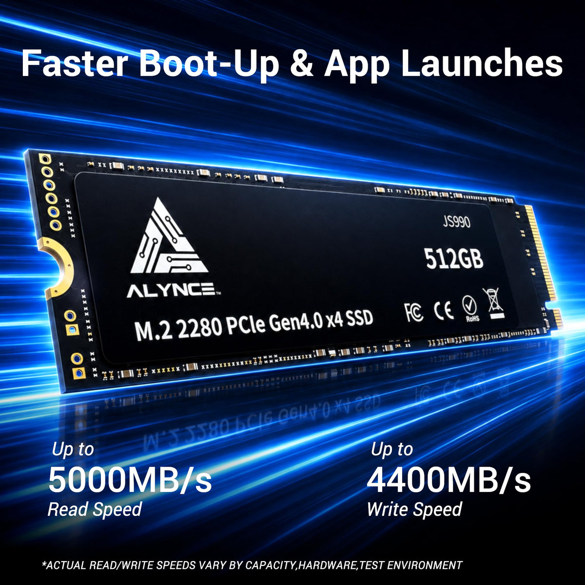 512GB PCIe Gen4 x4 NVMe M.2 2280 SSD W874045