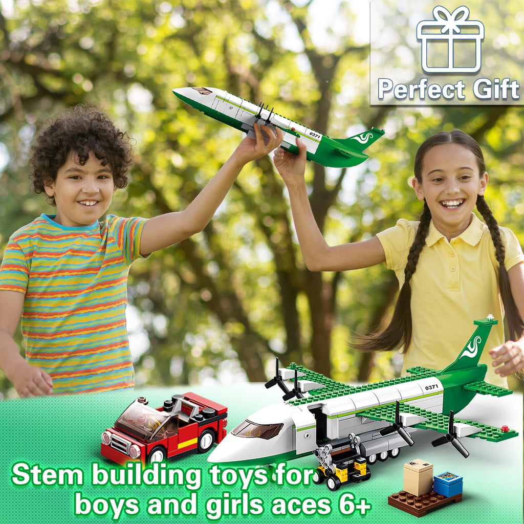 City Cargo Plane Building Set with Car L452535