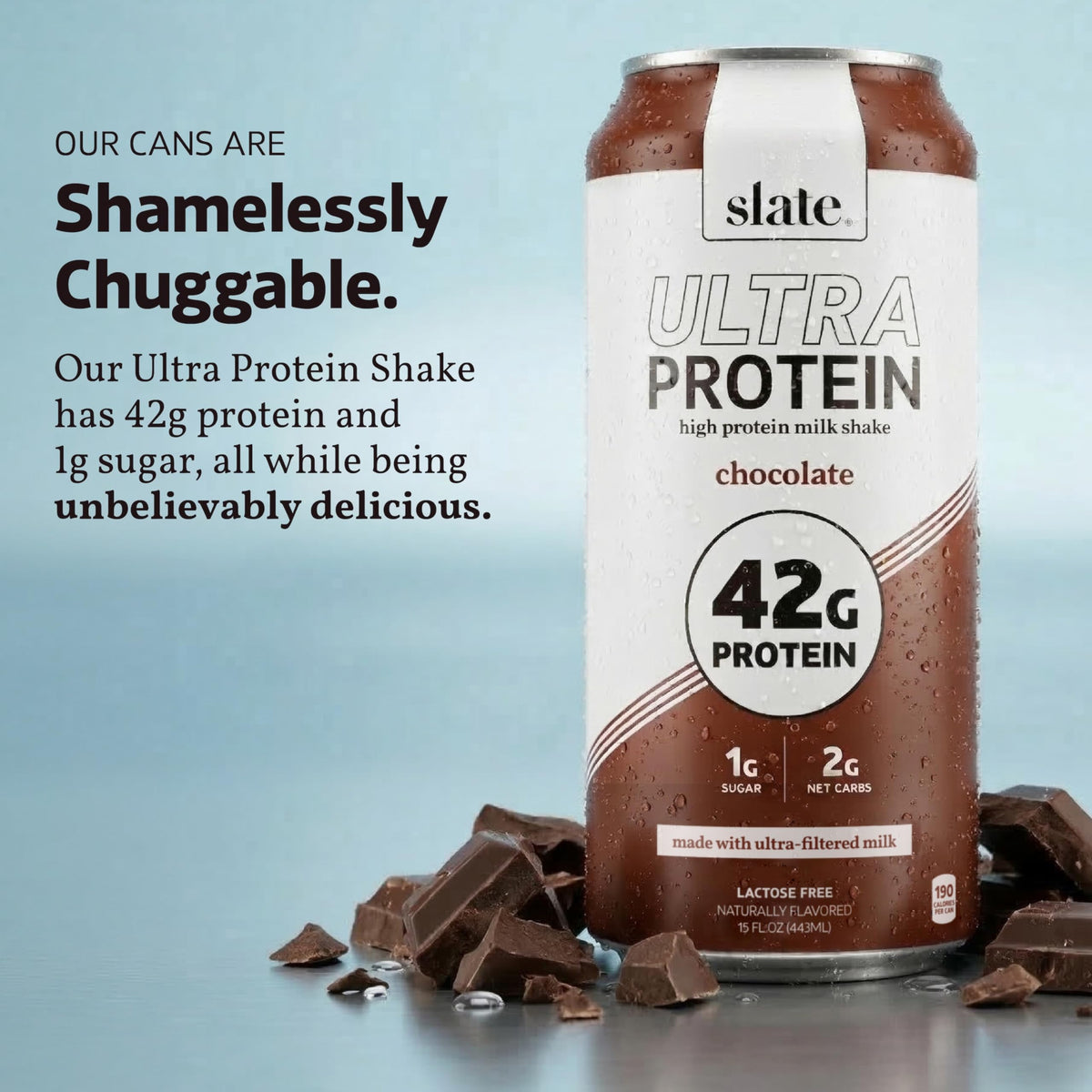 Chocolate Ultra Protein Shake 15 fl oz 12 Cans B5637