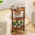 Rustic Brown 3 Tiers Round Side Table S9961