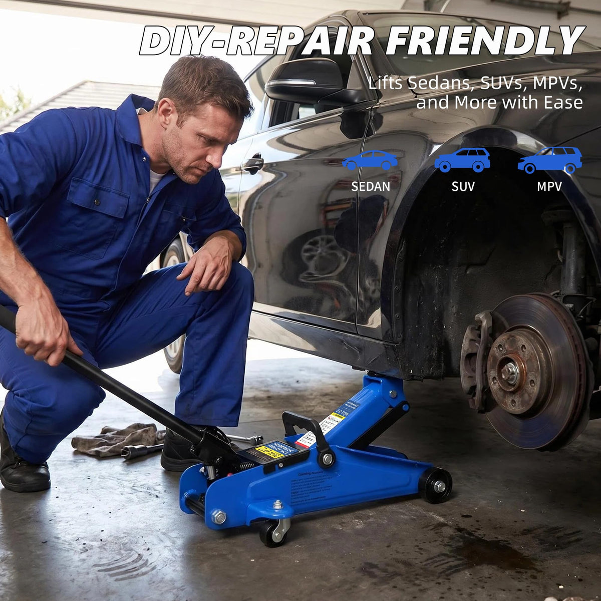 2 Ton Low Profile Hydraulic Floor Jack with Jack Stands N5306