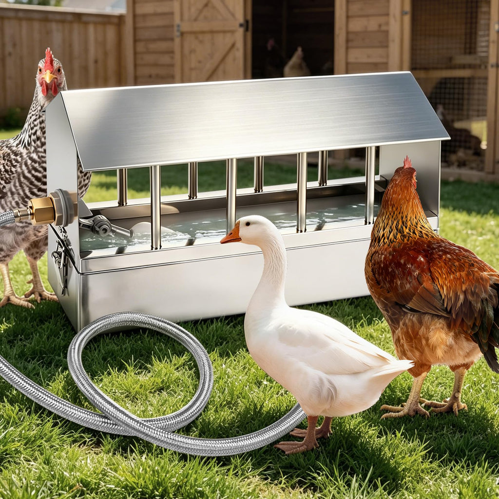 Stainless Steel Automatic Chicken Waterer with Float Valve I961152